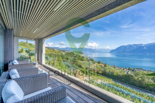 Le lac dans votre salon! Magnifique duplex au coeur du Lavaux!