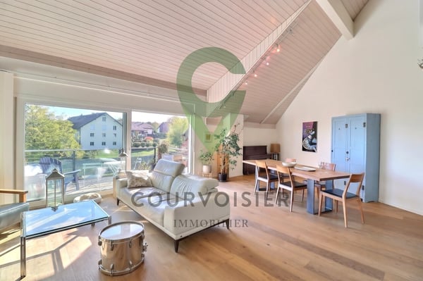 Spacieux duplex en attique avec cachet à 5 minutes de Nyon 1