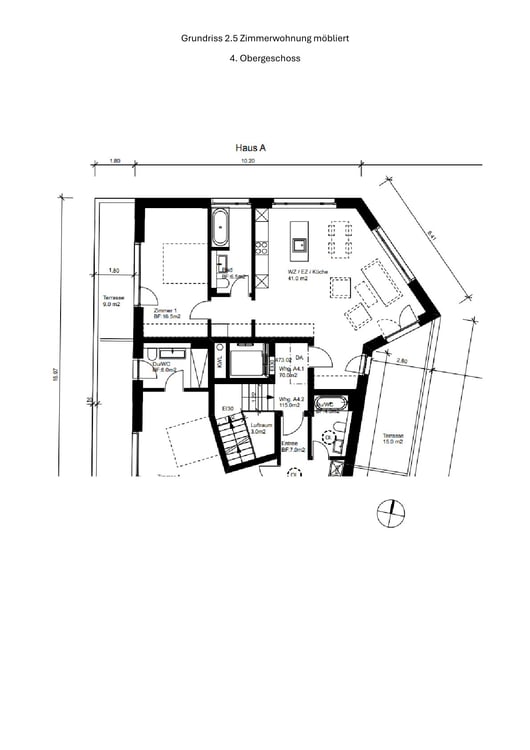 Helle, grosszügige und möbelierte 1.5-Zimmerwohnung 10