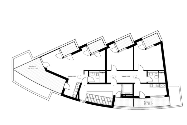 Moderne 2-Zimmer-Dachgeschosswohnung mit 3 Balkonen 2