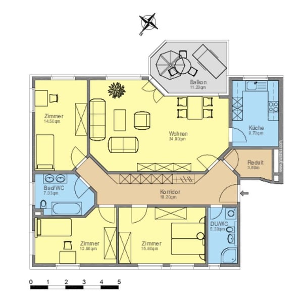 Moderne und grosszügige Wohnung im 2. OG 15