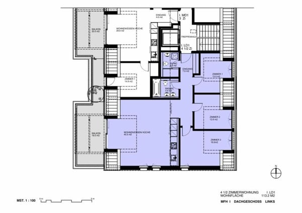 Sonnige 4.5-Zimmer-Dachwohnung mit Eigentumswohnungsstandard 11