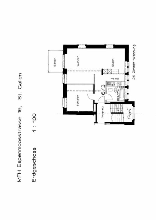 2.5 Zimmerwohnung im Hochparterre im Heiligkreuzquartier 5