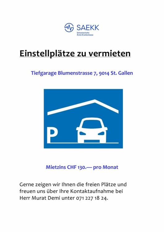 Einstellplatz in Tiefgarage 12
