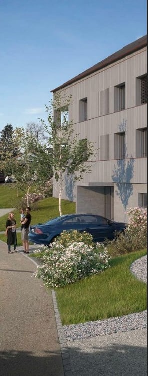 Charmante 3 1/2 Zi.Dachwohnung mit Terrasse u.Weitsicht in Mörschwil
