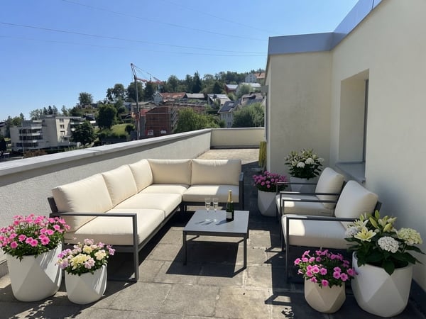 Schicke 2½-Zi.-Attika mit grosser Terrasse & Weitsicht in Grub AR 4