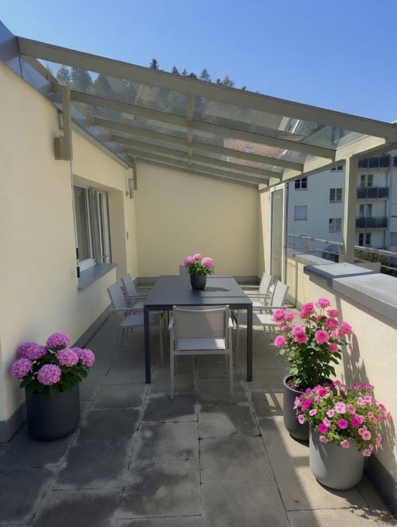 Schicke 2½-Zi.-Attika mit grosser Terrasse & Weitsicht in Grub AR 3