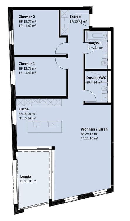 An unverbaubarer Lage mit Seesicht mit Loggia 6