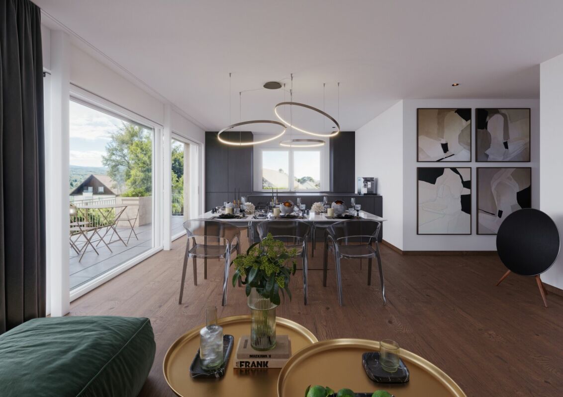 Stilvolle 3.5-Zimmer-Erdgeschosswohnung mit 117m2 Landanteil