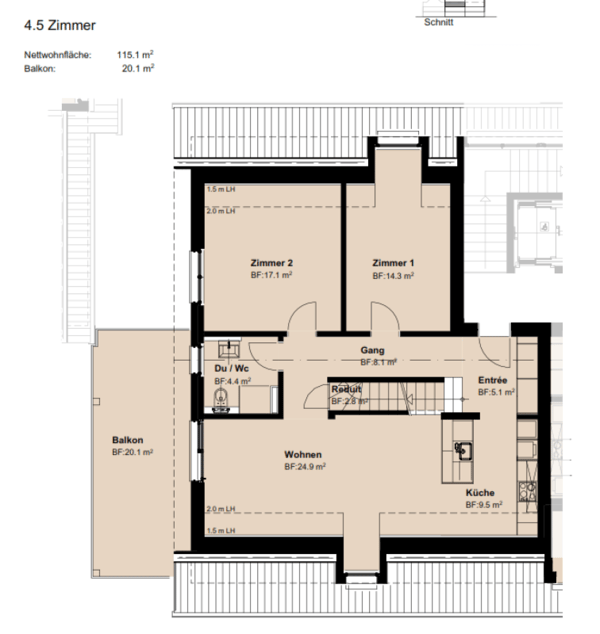 Helle moderne 4.5-Maisonette Dachwohnung 12