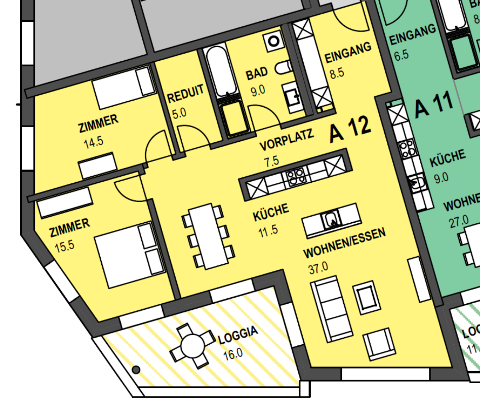 Attraktive 3.5-Zimmerwohnung im Zentrum von Eschenbach sucht Nachmieter
