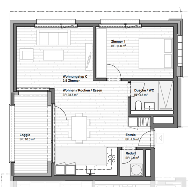 Moderne 2.5-Zimmer an beliebter Lage sucht Nachmieter 14