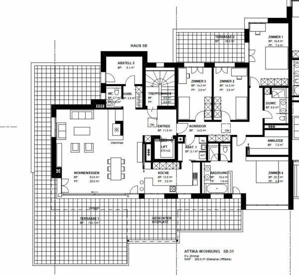 Wunderschöne 5 1/2-Zimmer-Attika-Wohnung mit Cheminée sucht SIE! 12