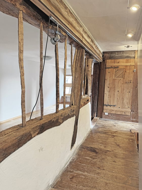 Charmantes Liebhaberobjekt, mit 6½ Zimmer, viel Holz und Wärme, mit Landwirtschaftsparzelle zur Thur 24