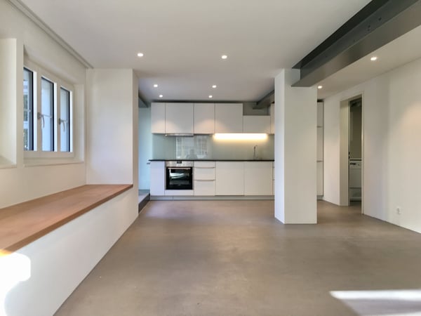 Wohnen am Bach , loftartiger Neubau im Altbau; Wohnen auf zwei Etagen 1
