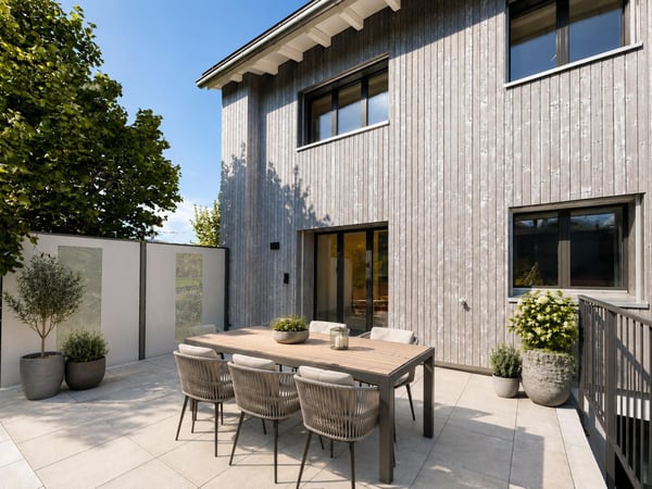 Moderne Wohnoase mit grosser Terrasse und eigenem Gartenanteil 1
