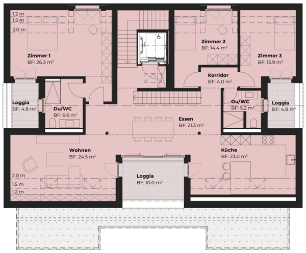 Maisonette-Dachwohnung mit Seesicht - Wohnen über den Dächern von Männedorf 13