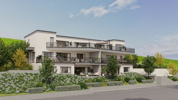 Moderne Skulptur mit Weitsicht: Neubauwohnungen am Galtberg