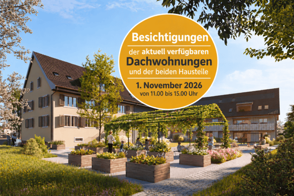 TAG DER OFFENEN TÜR | 1. November 2026, 11.00-15.00 Uhr - Exklusive Dachwohnungen & Hausteile entdecken!