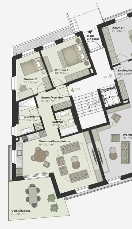 BAUSTART IST ERFOLGT! Jenseits des Gewöhnlichen: komfortables Neubauwohnen mitten in Gossau 7