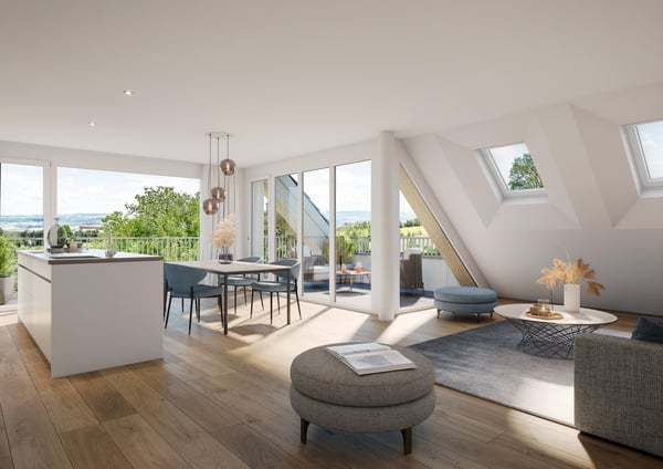 Neubau-Dachwohnung mit traumhafter See- und Weitsicht 2