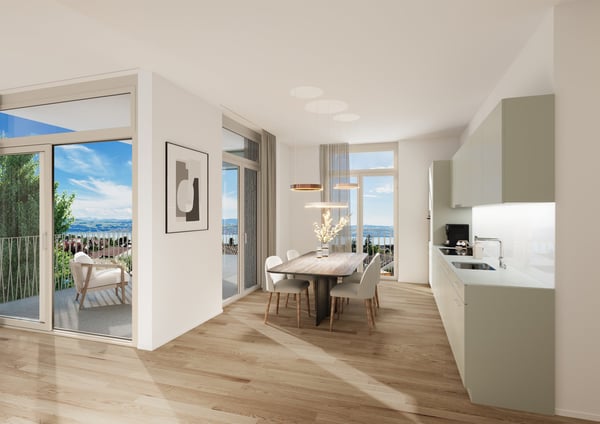 Wohnen mit Seesicht – Erstbezug in der Überbauung Tilia Boldern 4