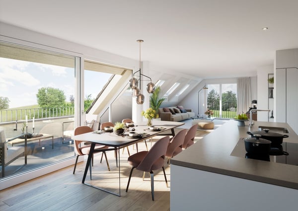 grosse Neubau-1.5-Zi.Dachmaisonettewohnung zu verkaufen an schöner Aussichtslage 2