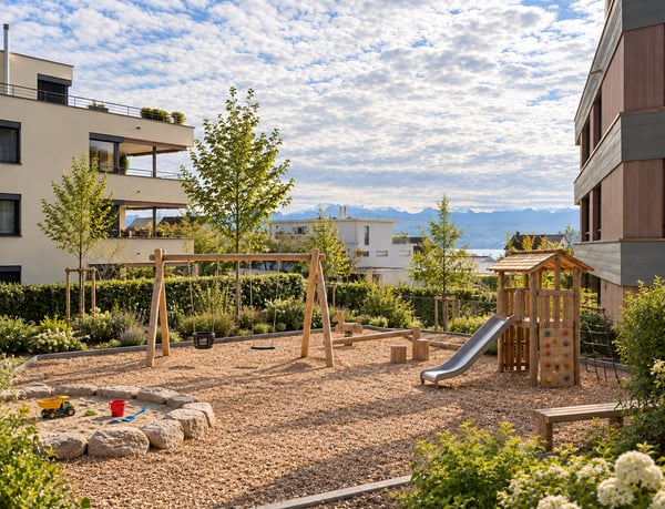 Traumhafte 4.5 Zimmer-Neubau-Gartenwohnung im Eigentumsstandard 1