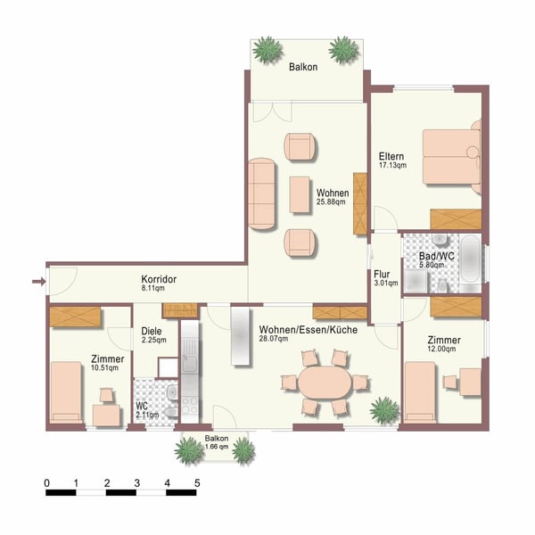 Grosszügige 4.5-/5.5-Zi. Wohnung im 1. OG 9