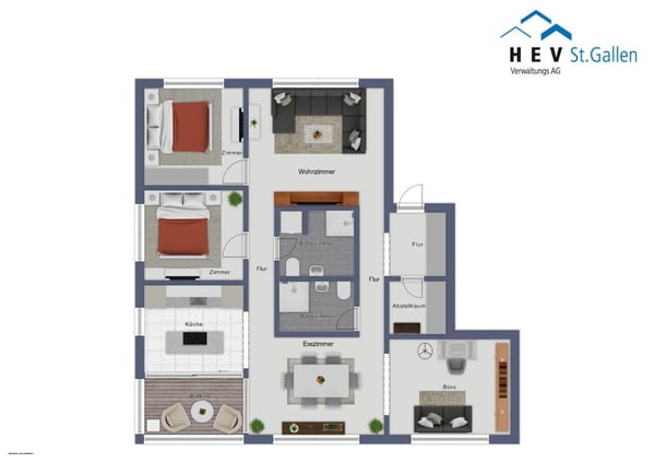 Hochwertige 1.5-Zi. Wohnung mit Loggia & Weitblick 12