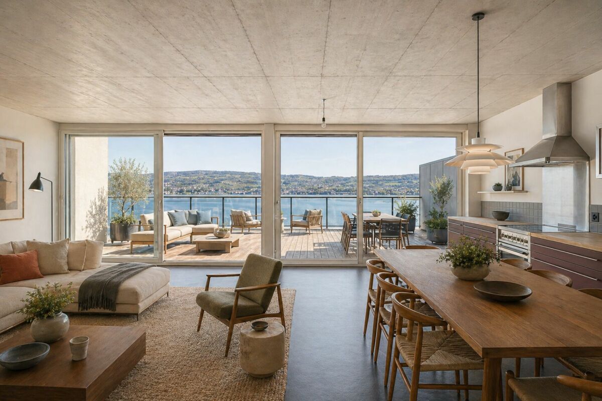 3.5-Zi-Attika-Maisonette am Ufer des Zürichsees