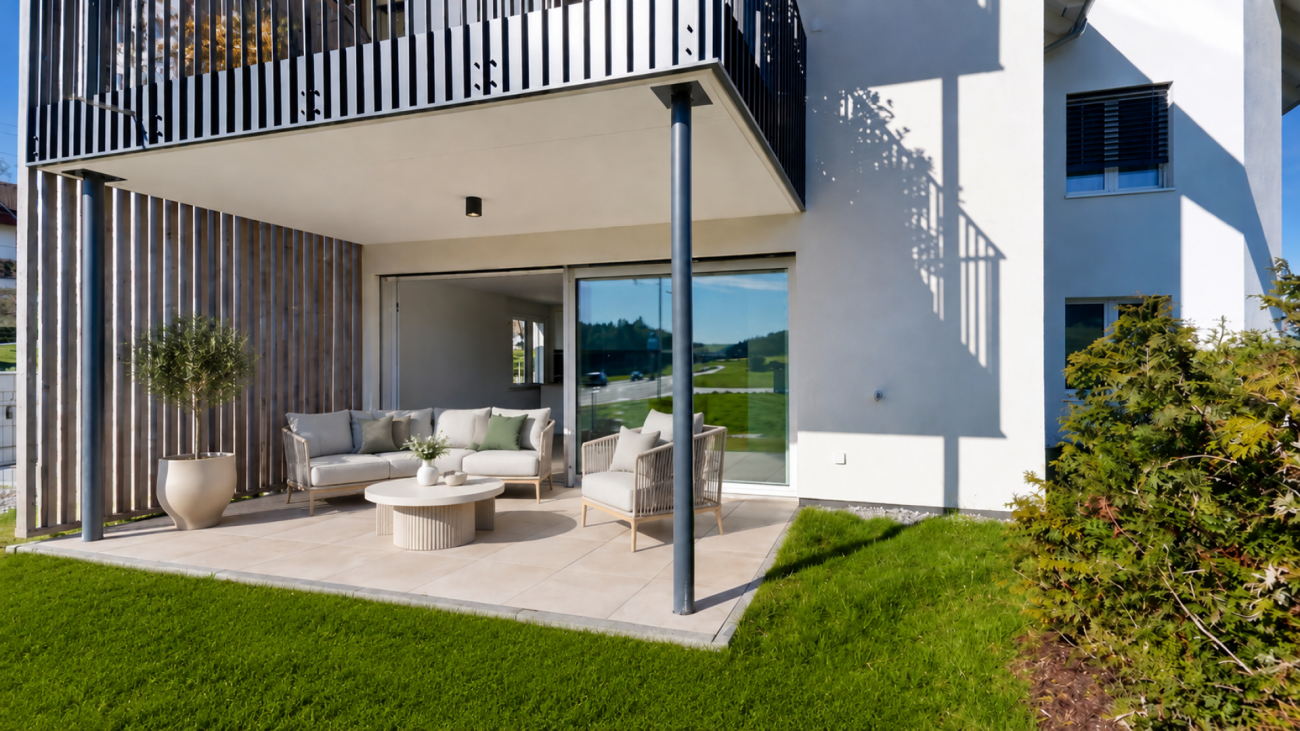 3.5 Zimmer-Wohnung mit Gartensitzplatz