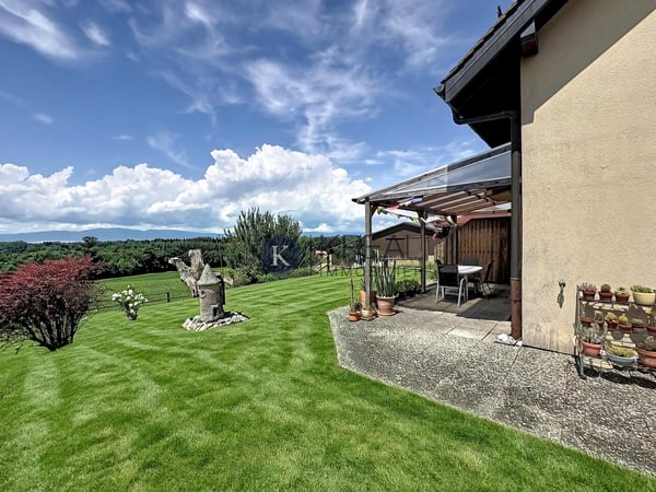 Cadre résidentiel recherché : villa de 5.5 pièces avec beaux volumes et jardin clôturé 12
