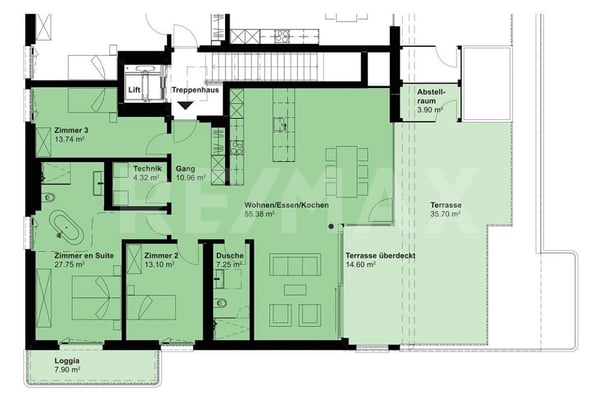 4.5 Zimmer Attikawohnung - ERSTVERMIETUNG BLAIE Frick 12