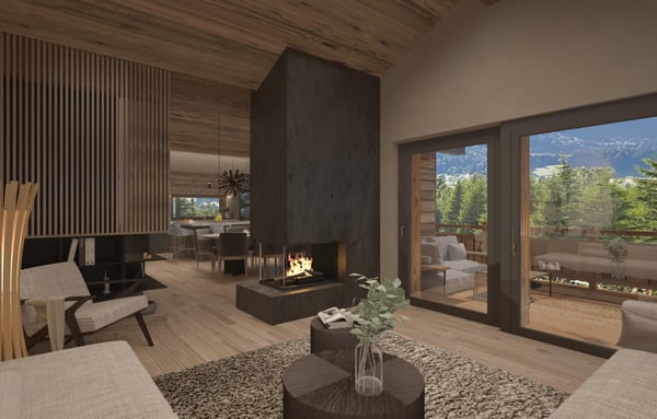 Crans-Montana, Chalet de 1.5 pièces de haut stantding 2