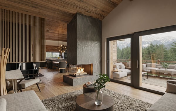 Au Centre de Crans-Montana, Chalet de 6,5 pièces de haut stantding 2
