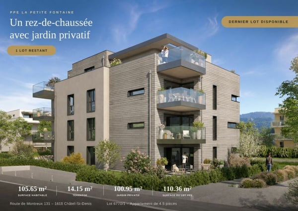Plus que 1 lot disponible ! Rez-de-chaussée de 4.5 pièces avec grand jardin 1