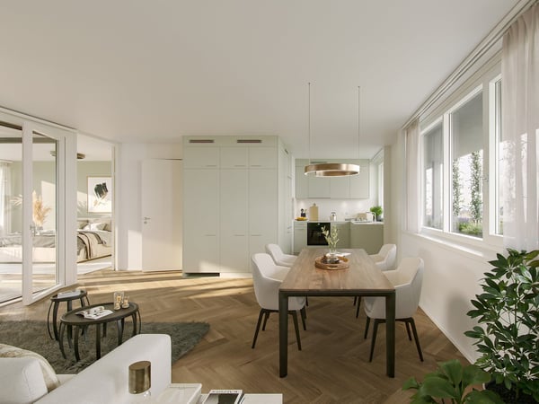 Modernes Wohnen mit grosser Loggia – Willkommen in den Übergärten 2