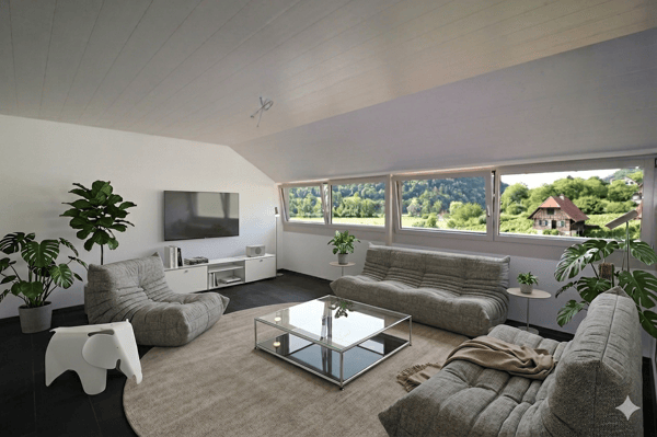 Einzigartige 3.5-Zimmer-Dachwohnung mit Loft-Charakter und Loggia 1