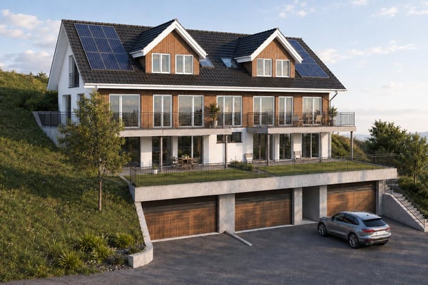 Neubau Dreifamilienhaus Harschwendi – Wohnung West