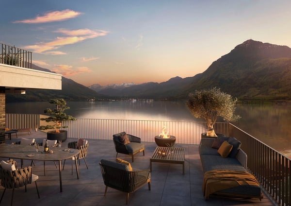 Luxuriöse 1.5 Zi.-Terrassenwohnung mit grandioser See- und Bergsicht 3