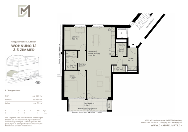 Moderne 3½-Zimmer-Eigentumswohnung mit grosszügigem Balkon in Ebikon 6
