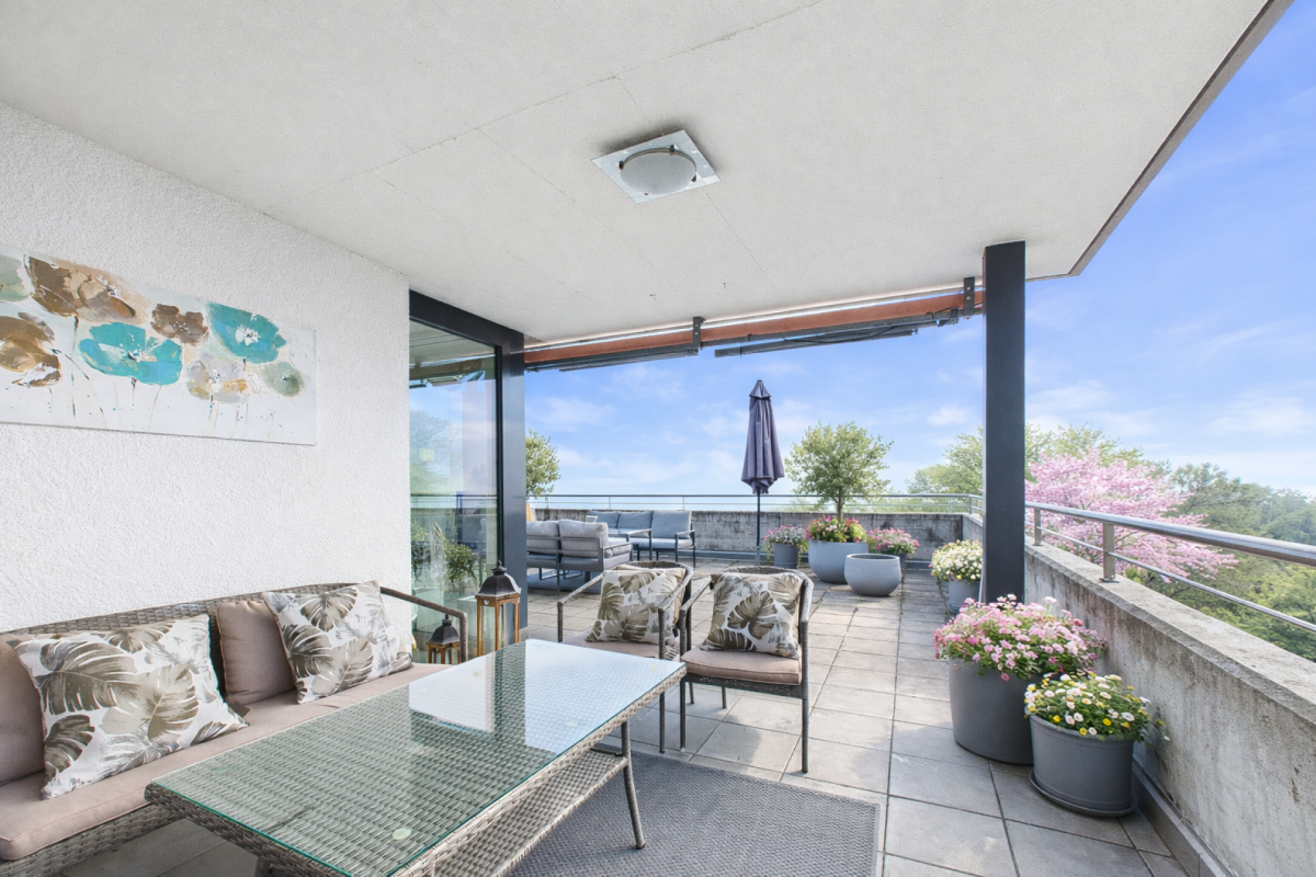 Exklusives Wohnerlebnis mit beeindruckender Panoramaterrasse auf 114m²