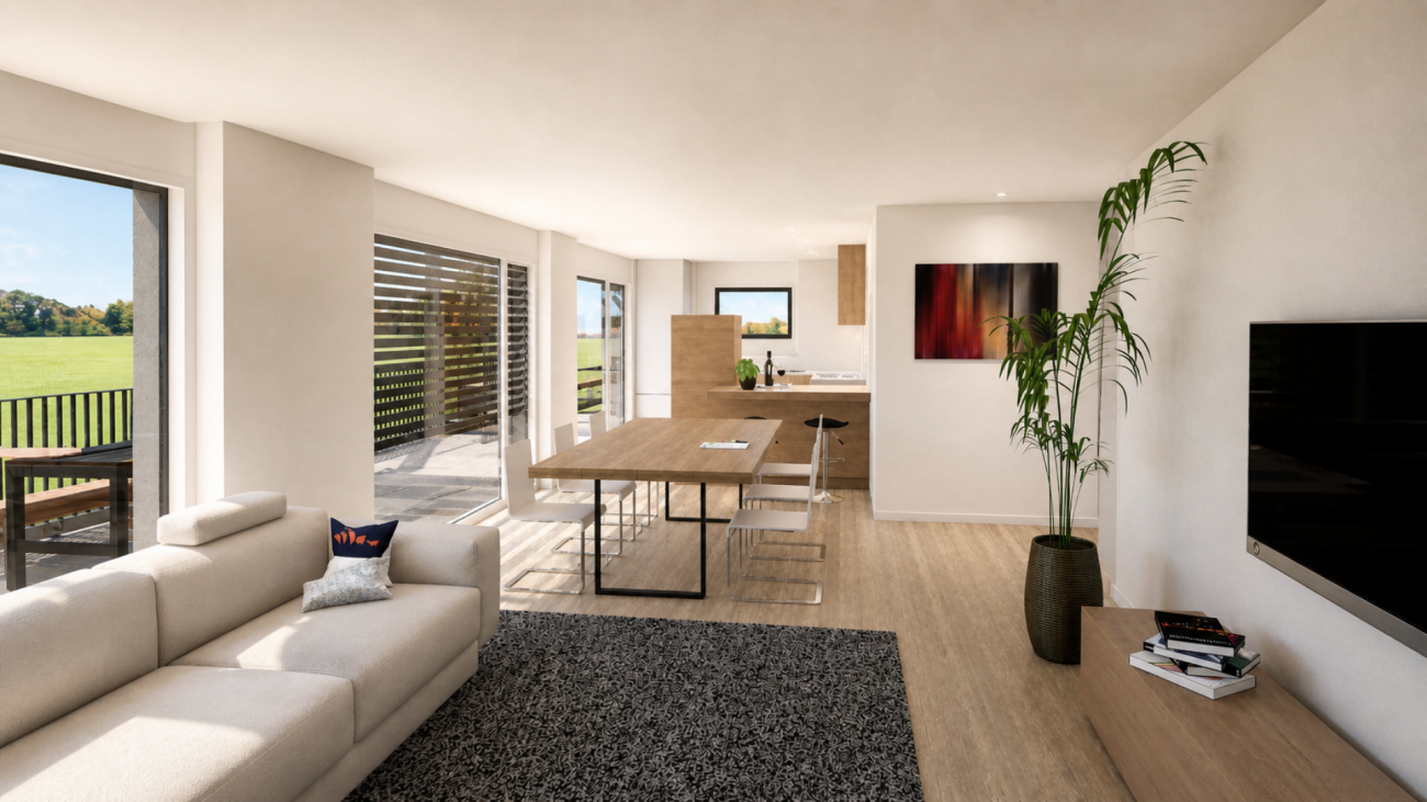 Neubau: Grosse, moderne Maisonette Wohnung eingebettet in malerische Landschaft mit grosser Terrasse!