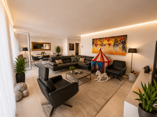 Exklusives Wohnerlebnis: Urbane Maisonette mit privater Wellness-Oase und Aussicht.
