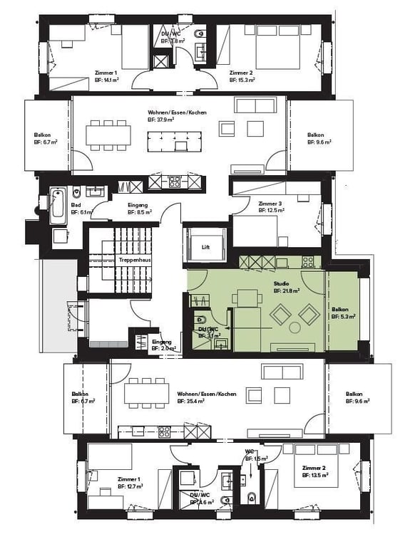 Moderne 2.5-Zimmerwohnung an ruhiger Wohnlage 5