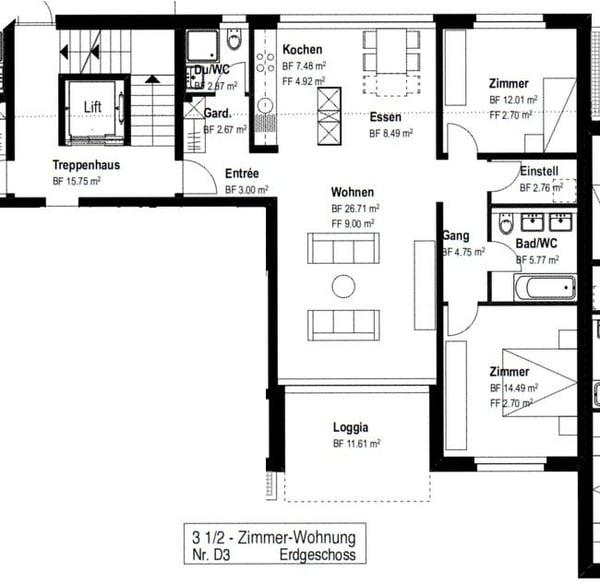Helle Parterrewohnung in Buchs 9