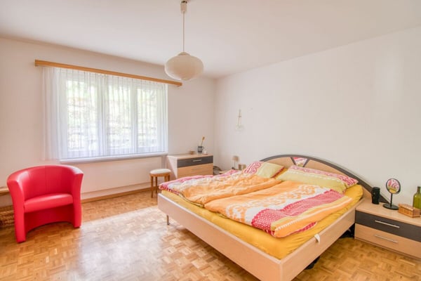 Grosszügiges 2.5-Zimmer-Einfamilienhaus mit Einliegerwohnung, Doppelgarage, 1'053 m² Gartenparadies und Weitsicht auf die Alpen 6