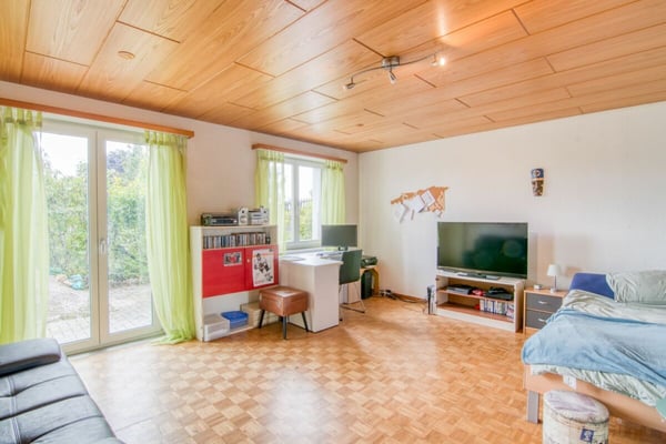 Grosszügiges 2.5-Zimmer-Einfamilienhaus mit Einliegerwohnung, Doppelgarage, 1'053 m² Gartenparadies und Weitsicht auf die Alpen 18