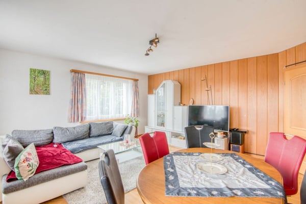 Grosszügiges 2.5-Zimmer-Einfamilienhaus mit Einliegerwohnung, Doppelgarage, 1'053 m² Gartenparadies und Weitsicht auf die Alpen 3